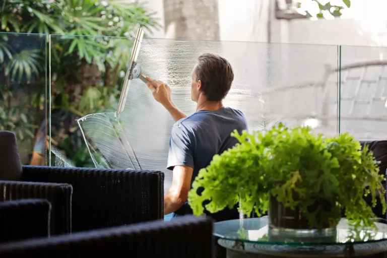 man cleaning with the help of the advice from the caribbean cleaning blog